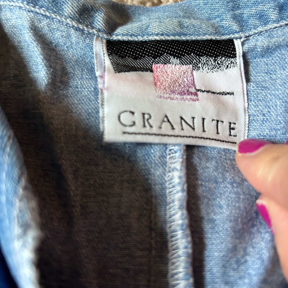 Vintage Granite denim vest size large - Picture 3 of 6